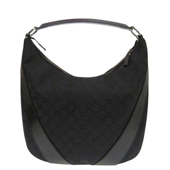 Gucci Handbags - GUCCI Authentic Black Leather Shoulder Bag